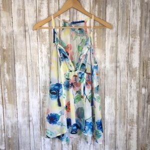Buffalo David Bitton Watercolor Floral Sleeveless Blouse